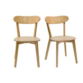 Chaises Vintage Bois Clair Chêne (Lot De 2) Dove