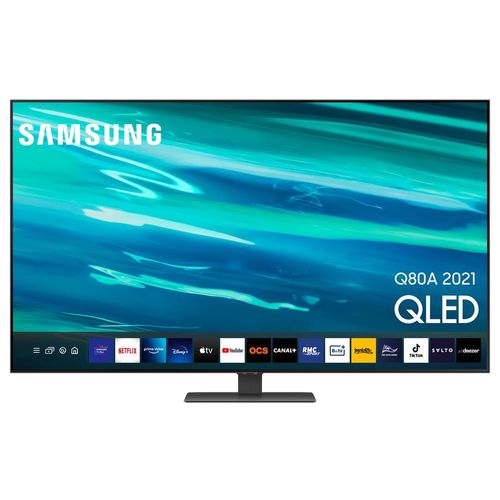 Samsung QE65Q80AAT - 65" Q80A Series TV LCD rétro-éclairée par LED - QLED - Smart TV - Tizen OS - 4K UHD (2160p) 3840 x 2160 - HDR - Quantum Dot - carbone argent