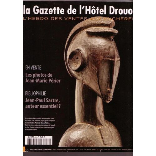 Gazette De L'hôtel Drouot N°20 Du 19/05/ 2006  - Photos De Jean-Marie Périer; Sartre Auteur Essentiel   - Sommaire Complet Vue 2