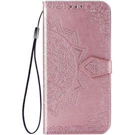Coque Pour Xiaomi Redmi Note 11 Pro 5g / 4g, Pu Cuir Housse Tpu Flip Portefeuille Etui Avec Carte Fente & Stand Fonction & Motif Relief, Magnetique Protection Case Cover, Or Rose