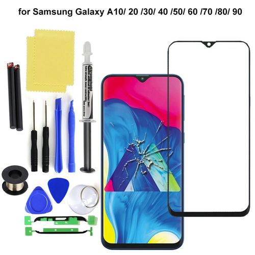Kit D'outils Loca De Remplacement Pour Samsung Galaxy A10-A90, Avec Lentille Frontale En Verre