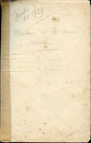 Les Joyeusetes De L'ecole Madame Et La Bonne Sourde - Dialogue Pour Les Jeunes Filles