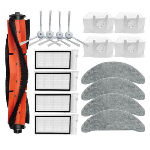 Accessoires pour aspirateur robot Xiaomi Roidmi EVE Plus, pièces de rechange en plastique, tissu de vadrouille, filtre Hepa, brosse, sac à poussière