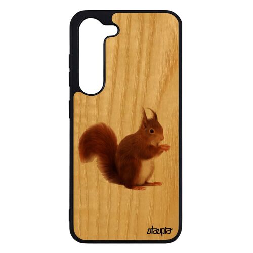 Coque Ecureuil Roux De Protection Samsung S23 En Bois Silicone Foret Mignon Nature Design Bumper Jolie Case Animaux Animal Galaxy