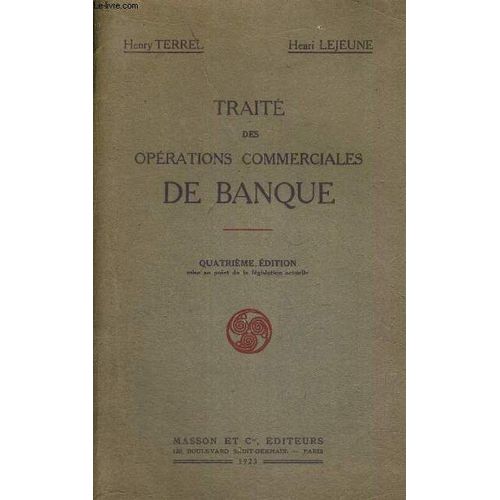 Traite Des Operations Commerciales De Banque