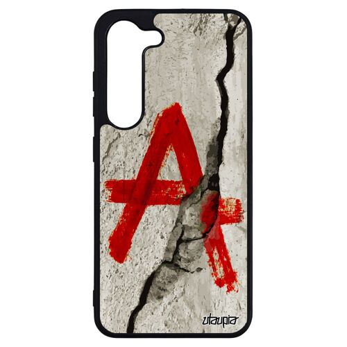 Coque Silicone Samsung S23+ Plus Anarchie Cassé Expression Tag 4g Metal Urbain Punk Peinture Tague Idéologie Mur Fissure Gel Galaxy