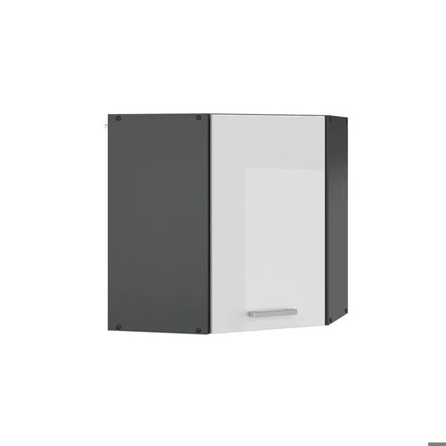 Meuble Haut Angle Vicco R-Line Anthracite/Blanc Brillant 57 Cm