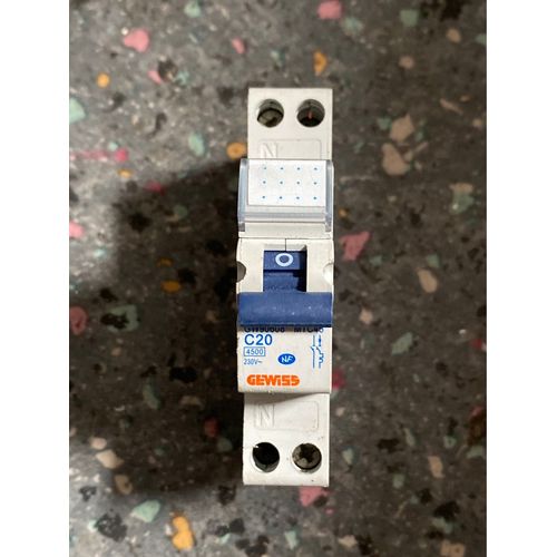Disjoncteur 20A courbe C Phase + neutre - GEWISS - GW90608
