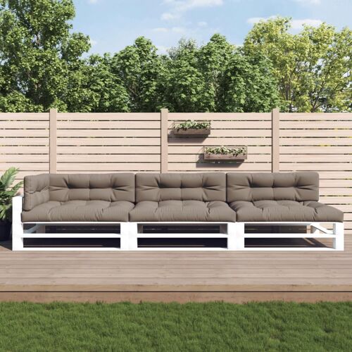 vidaXL Ensemble de bar 7 pcs Blanc et gris