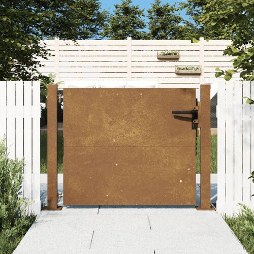 vidaXL Portail de jardin 105x105 cm acier corten