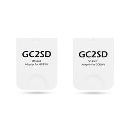 Carte Micro-Sd Gc2sd À Carte Sd, Adaptateur Blanc Pour Nintendo Gamecube Wii Consoles Sd2sp2, 2 Pièces