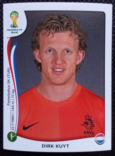 Coupe Du Monde Brasil 2014 - Image Panini - Pays-Bas N°142 Dirk Kuyt