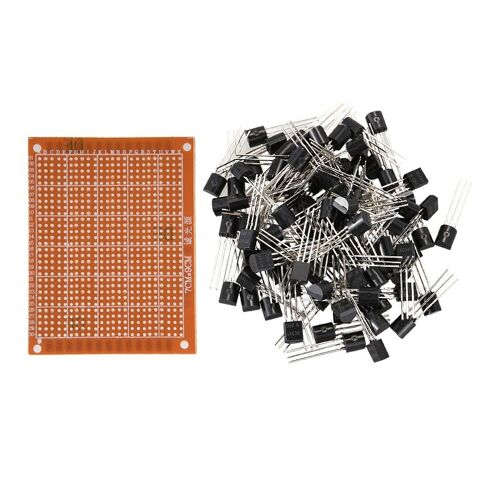 Platine de prototypage PCB 90x70mm, 5 pièces, 100 pièces BC547 TO-92 NPN Transistor