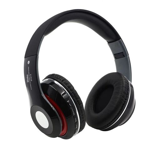 Casque de musique sur l'oreille avec micro, écouteurs stéréo, écouteurs MP3, cache-oreilles souples, noir, compatible Bluetooth, téléphone de sauna