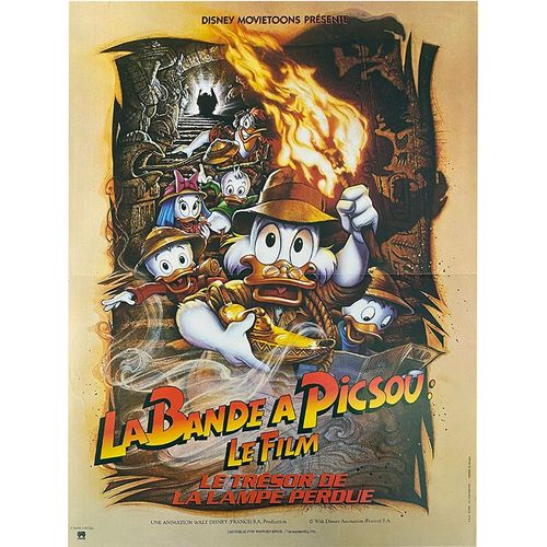 La Bande À Picsou : Le Trésor De La Lampe Perdue -Walt Disney - Véritable Affiche De Cinéma Pliée - Format 40x60 Cm - De Bob Hathcock, Gaëttan Brizzi, Paul Brizzi Avec Alan Young, Russi Taylor - 1991