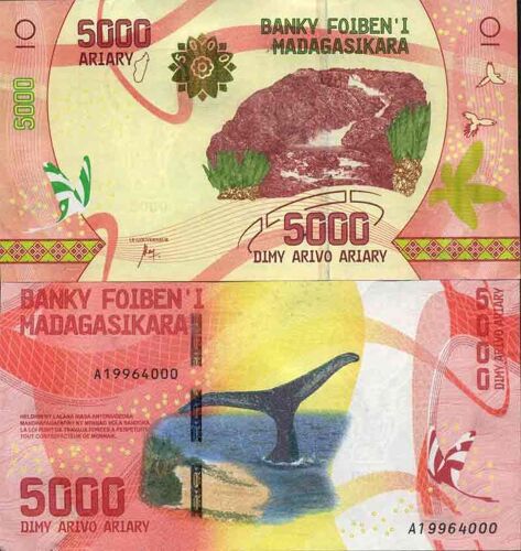 Billet De Banque Collection Madagascar - Pk N° 102 - 5 000 Francs