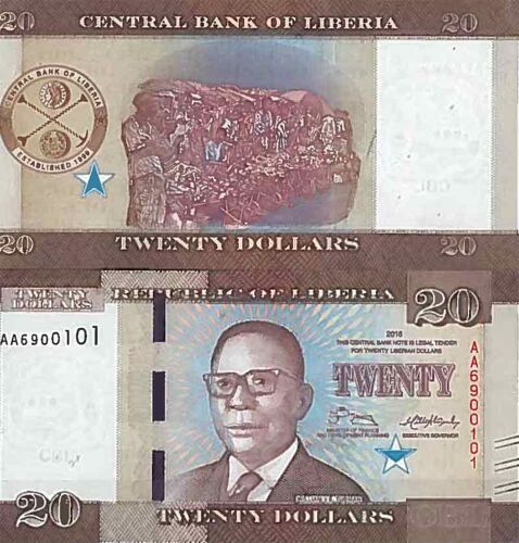 Billet De Banque Collection Liberia - Pk N° 33 - 20 Dollars