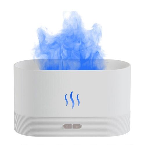Humidificateur d'air diffuseur d'arômes, brumisateur frais à ultrasons, brumisateur LED, lampe à flamme d'huile essentielle