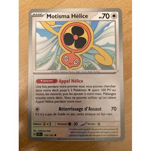 (2493) Motisma Hélice 118/142 Pokemon 