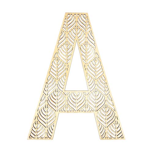 Lettre A En Bois Alphabet Géant Ajouré 24 Cm
