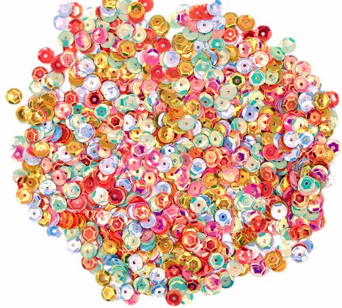 Sequins Ronds Bombé Holographique 0,6 Cm 100 G
