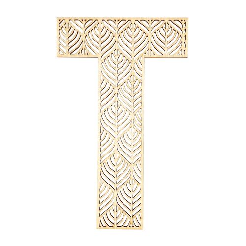 Lettre T En Bois Alphabet Géant Ajouré 24 Cm