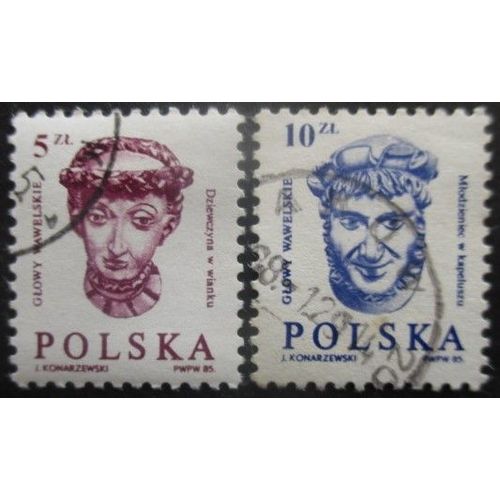 Pologne N°2798 Et 2799 Sculptures Oblitéré