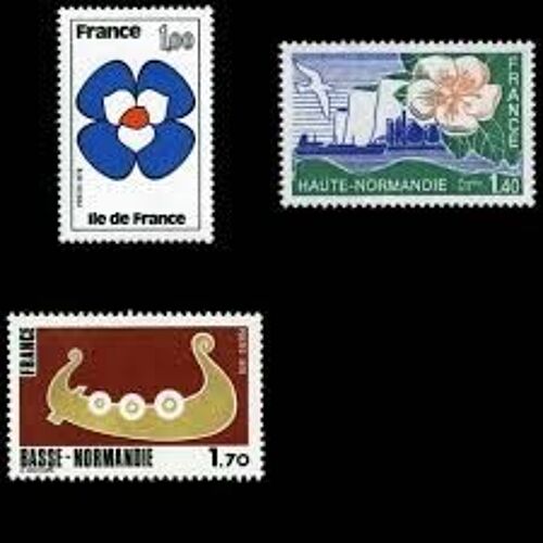 Régions : Série Complète Année 1978 N° 1991 1992 1993 Yvert Et Tellier Luxe