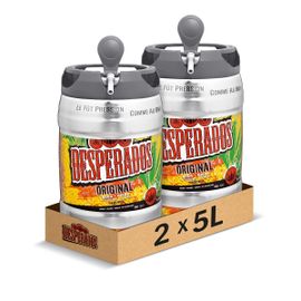 Desperados Original Bière Aromatisée Tequila 2 Fûts De 5l 5.9°