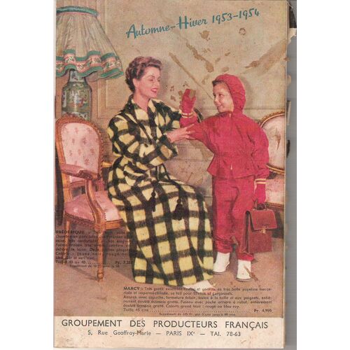Groupement Des Producteurs Français  Catalogue Vêtements Hiver 1953 