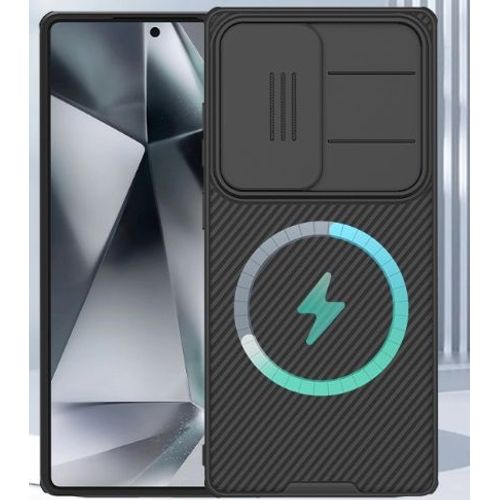 Coque Pour Samsung Galaxy S25,Etui Housse Samsung Galaxy S25 Nillkin CamShield Pro Magnétic case,support wireless charging,Coque De Protection Pour Lentille Slip - Noir