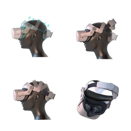 Serre-Tête De Rechange, Ajustable, Compatible Avec Oculus Quest 2, Bandeau Elite Halo Vr, Support Amélioré, Réduit La Pression