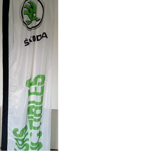 Skoda Banderole Publicitaire 24h00 Mans Garage Circuit Voiture