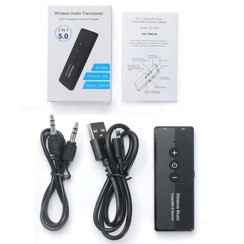 Adaptateur USB sans fil 5.0 compatible Bluetooth, 3.5mm, ZJMle récepteur transfert, adaptateur pour ordinateur portable, Support Windows