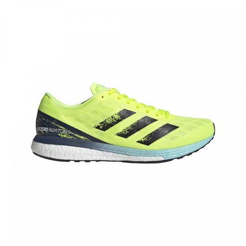 Chaussures De Running Adidas Adizero Boston 9 Jaune Fluo / Noir / Bleu Clair