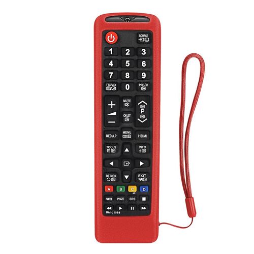 Étui protecteur de télécommande de silicone avec la lanière pour le BN59-01199F AA59-00816A 00611A 75pipeline, couverture antichoc coordonnante