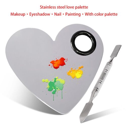 Palette De Peinture En Acier Inoxydable, Ensemble De Spatules Pour Nail Art, Fournitures Scolaires, Peinture À L'huile, Maquillage, Nouveauté