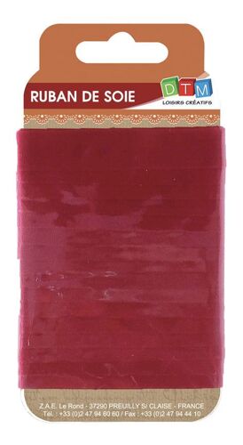 Ruban De Soie Rouge 13mm 5m