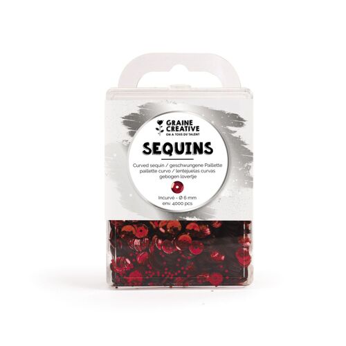 Sequin Incurve Rouge 3