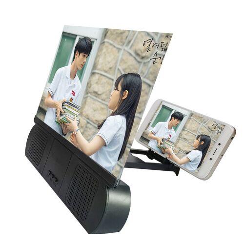Amplificateur D'écran De Téléphone Compatible Bluetooth, Budgétaire De Téléphone Portable, Écran De 10 ""Pour Films, Vidéos, Support De Bureau