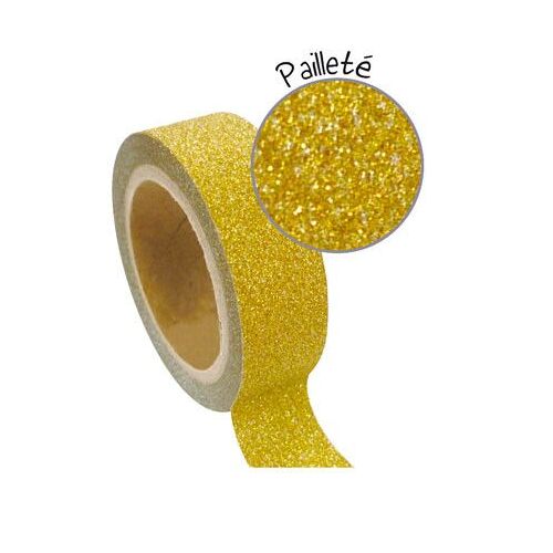 1 Ruban Adhesif Or Paillette 15x5m