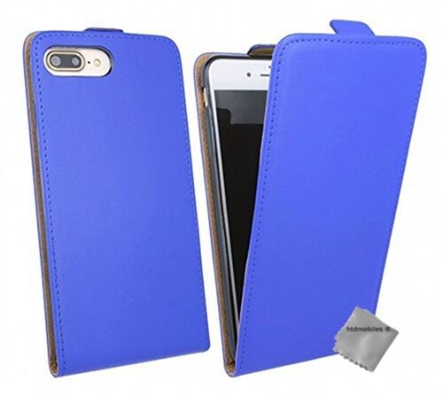 Housse Etui Coque Pochette Pu Cuir Fine Pour Apple Iphone 8 Plus + Film Ecran - Bleu