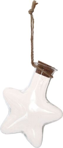 ETOILE DE NOEL EN VERRE 8X9CM