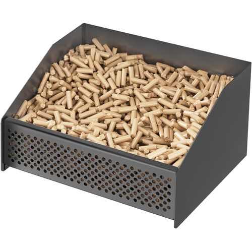 ASFASFq-Panier à granulés 30 × 25 × 17 cm Panier de combustion à granulés pour cheminées et poêles (noir)