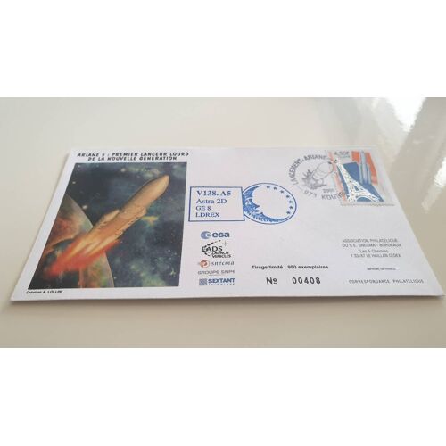 Enveloppe Premier Lanceur Lourd N.G (950 Ex) Ariane 5 V138 Kourou