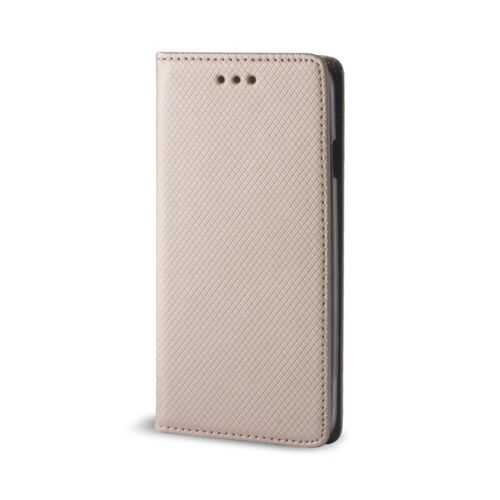 Etui Folio Housse Contour Aimante Pour Samsung A8 2018 A530 De Couleur Or