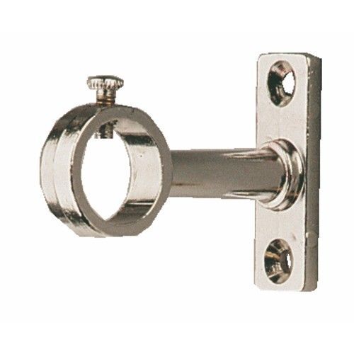 Piton sur platine pour tube de penderie rond-laiton chromé-20x70mm BRICOZOR
