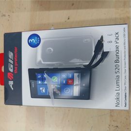 Coque Tpu Transparente Aegis Avec Film De Protection Et Cable Micro Usb Pour Nokia Lumia 520