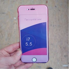 Coque Silicone Tpu Integrale 360 Avant Arriere Iphone 7 Plus 8 Plus Violet Rose