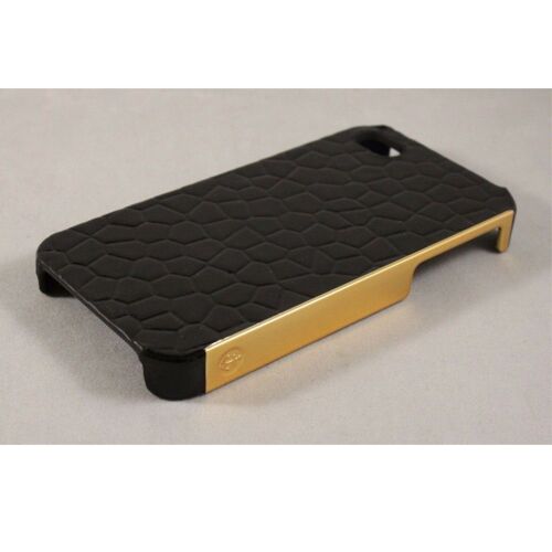 COQUE RIGIDE KATE MOSS CROCO CUIR NOIR IPHONE 5 5s SE ANCIENNE GENERATION